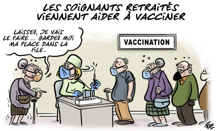 Les soignants retraités viennent aider à vacciner